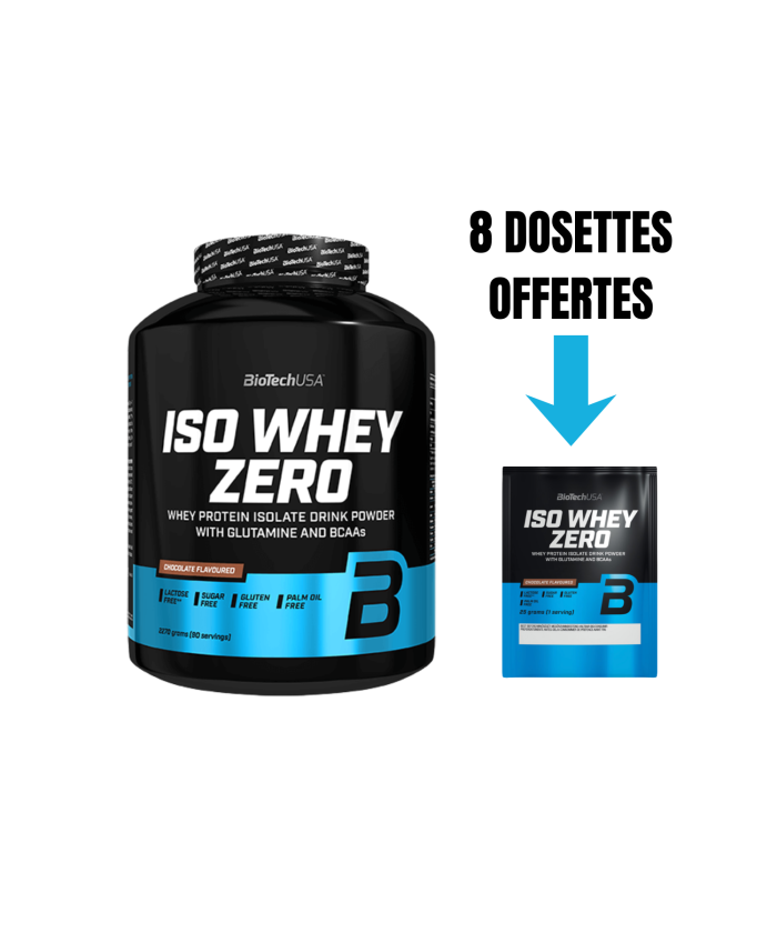 ISO WHEY 1.8kg BIOTECHUSA + 8 dosettes OFFERTES