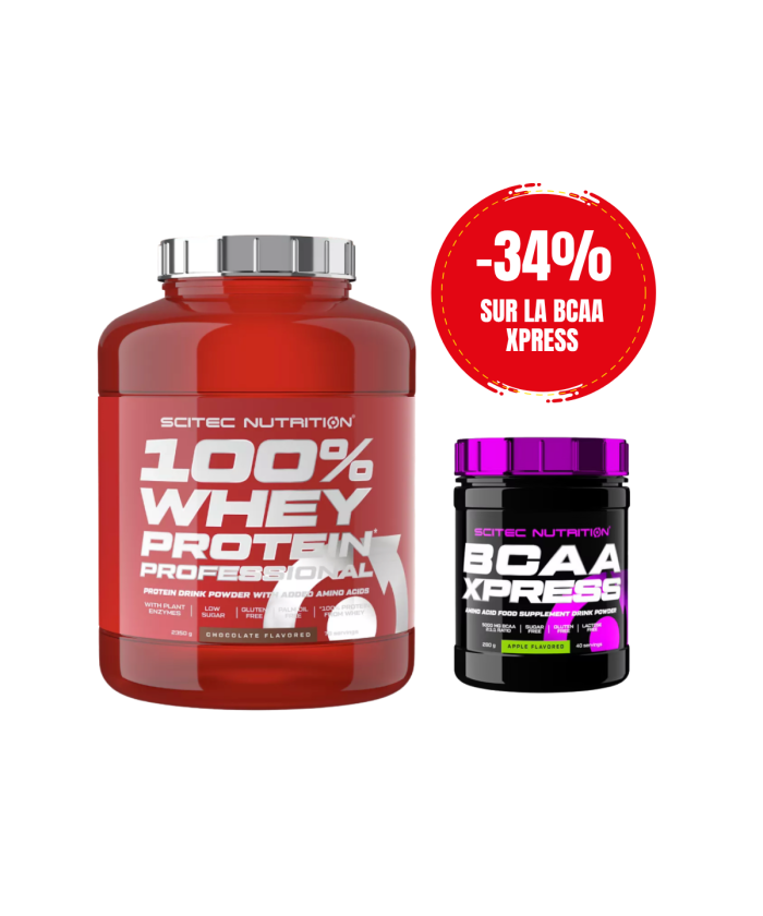 PACK WHEY PROFESSIONAL 2,35KG + BCAA XPRESS 280G SCITEC