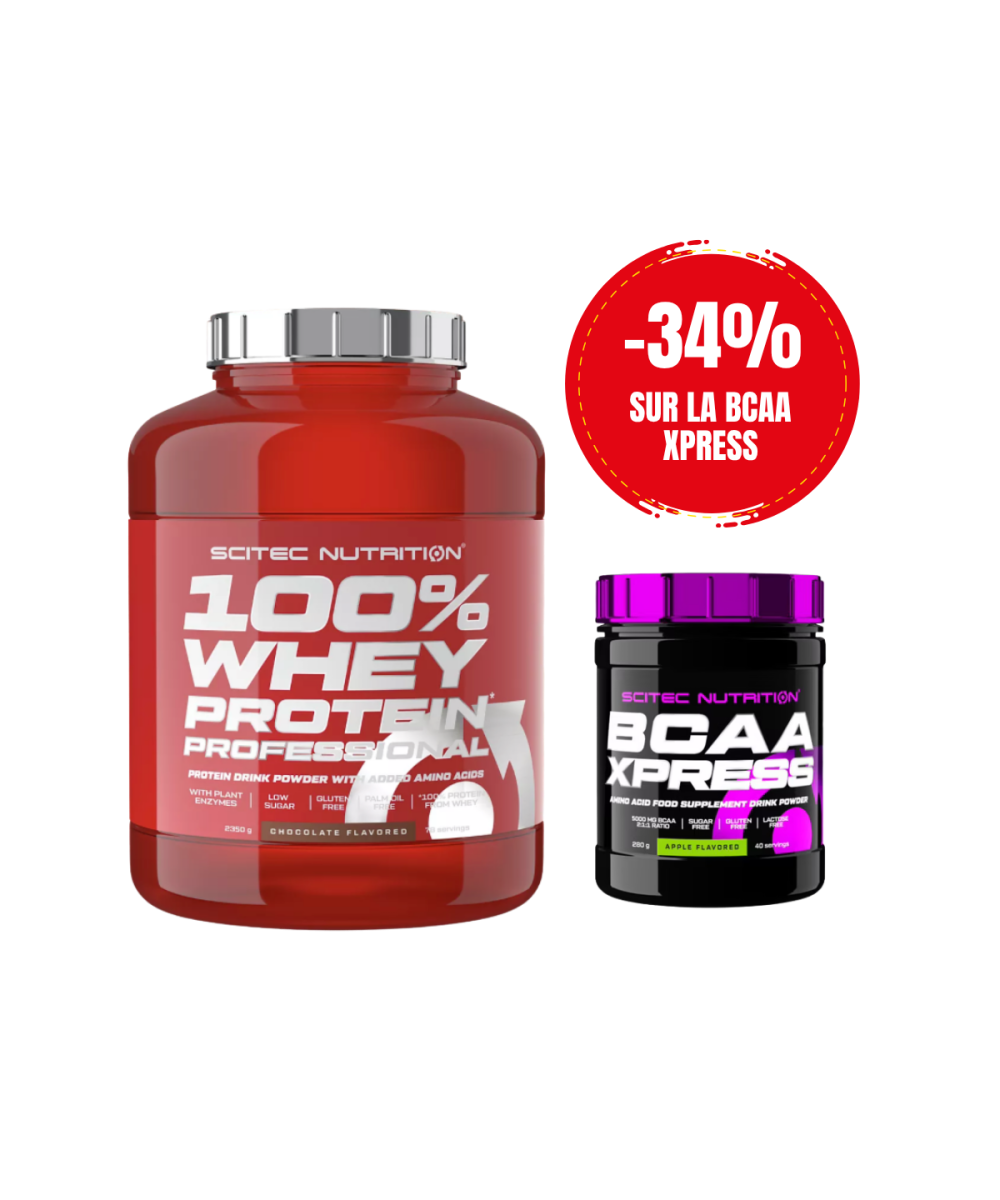 PACK WHEY PROFESSIONAL 2,35KG + BCAA XPRESS 280G SCITEC